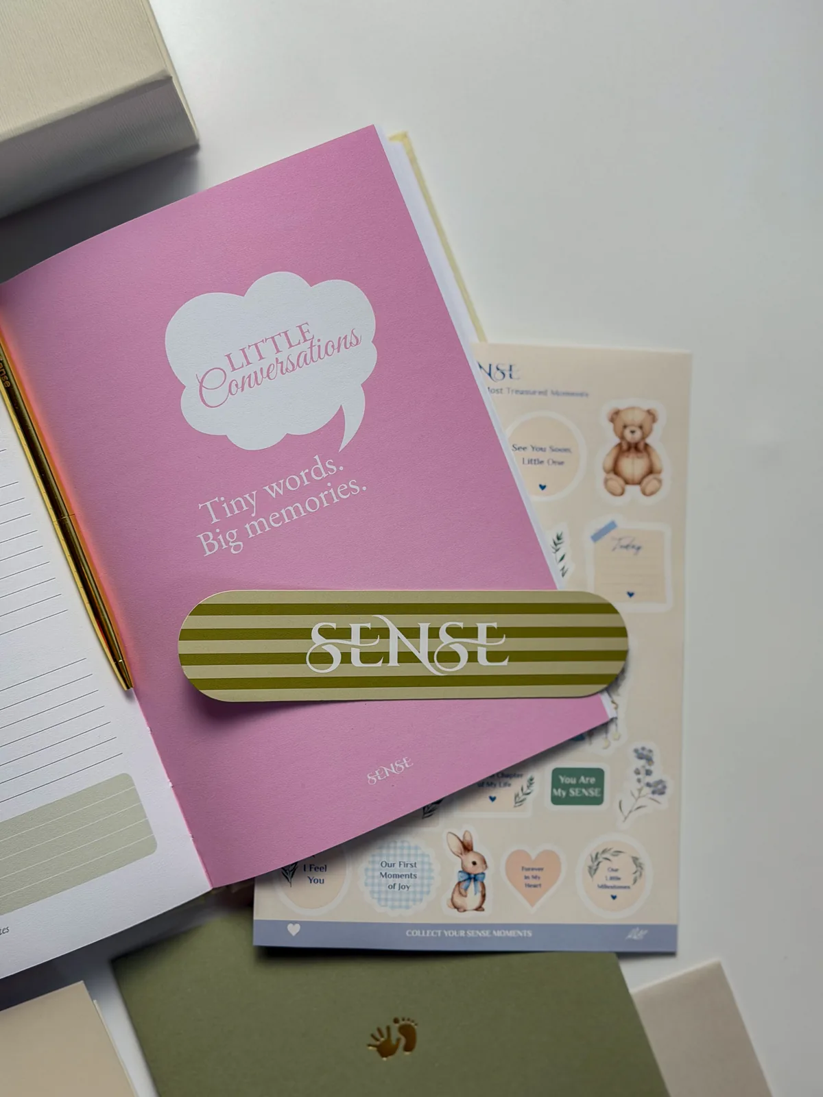 Little Conversations booklet from the English-edition baby memory book